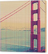 Golden Gate Bridge Spanning San Wood Print