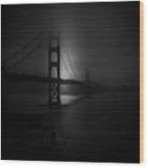 Golden Gate - Night Study Wood Print