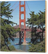 Golden Gate Tower Wood Print