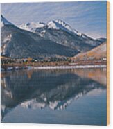 Golden Mountain Majesty Wood Print