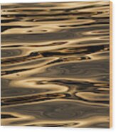 Golden Water Wood Print