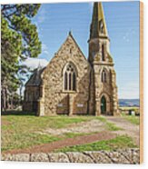 Gothic Style Church At Ross. Tasmania Wood Print
