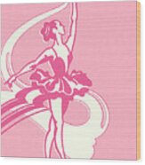 Graceful Ballerina Wood Print