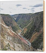 Grand Canyon Of The Yellowstone River Wood Print