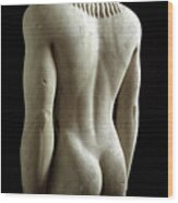 Greek Art, Statue Of Kouros, Sculpture Of Young Man Of The Archaic Period Wood Print