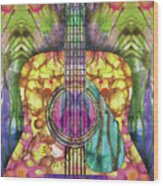 Guitar 2 Wood Print