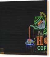 H C Coffee Sign And Dr Pepper Roanoke Virginia Wood Print