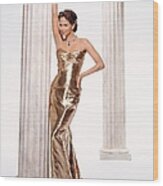 Halle Berry Portrait Session Wood Print