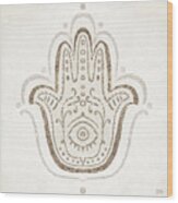 Hamsa Amulet Wood Print