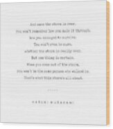 Haruki Murakami Quote 01 - Typewriter Quote - Minimal, Modern, Classy, Sophisticated Art Prints Wood Print