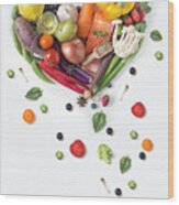 Healthy Eating Vegan Food Concept Image Wood Print