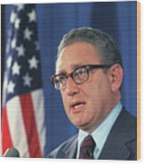 Henry Kissinger Wood Print