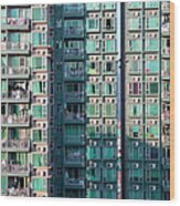 High-rise Apartment Building Wood Print