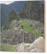 Hiking Machu Picchu Wood Print