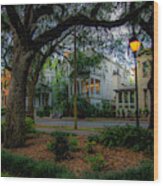 Historical Savannah Homes Near Forsyth Park Wood Print