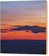 Hogback Mountain Sunset Wood Print