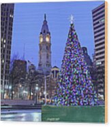 Holidays In Philadelphia Wood Print