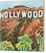 Hollywood Sign California Usa Wood Print