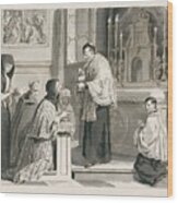 Holy Communion Or The Eucharist From The Seven Sacraments Wood Print