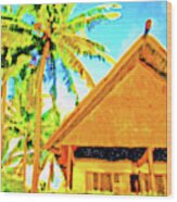 Home In Fiji Wood Print
