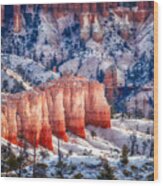 Hoodoos Of Bryce Canyon Wood Print