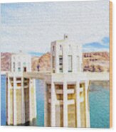 Hoover Dam Rendition I Wood Print