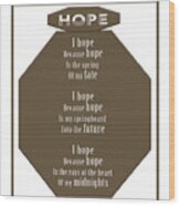 Hope Word Art-1 Wood Print