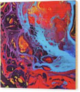 Imagination - Colorful Large Modern Abstract Painting Wood Print