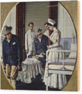 In A Military Hospital, 1901. Artist Wood Print