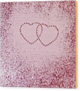 In Love Sparkling Glitter Hearts #2 #red #decor #art Wood Print