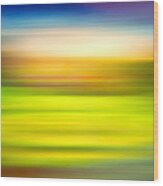 India Colors - Abstract Rural Panorama Wood Print