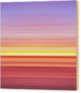 India Colors - Abstract Wide Sunset 3 Wood Print