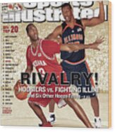 Indiana University D.j. White And University Of Illinois Sports Illustrated Cover Wood Print