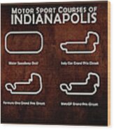 Indianapolis Courses Wood Print
