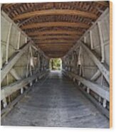 Inside Green Sergeant's Covered Bridge Wood Print