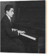 Irving Berlin Playing Piano Seated Wood Print