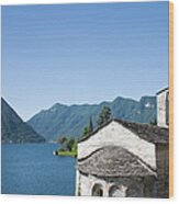Italy, Lombardy, Lake Como, Old Church Wood Print