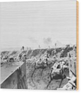 Iwo Jima Invasion Wood Print