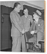 J. Edgar Hoover With Walter Winchell Wood Print