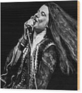 Janis Joplin Live At Woodstock Wood Print