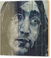 John Lennon - Christ You Know It Ain't Easy  Wood Print