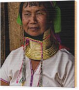 Kayan Woman Wood Print