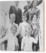 Kennedy Family Leaving On A Plane Wood Print