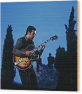 Kenny Burrell Performs On Stage Wood Print