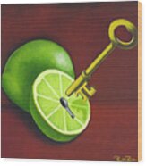 Key Lime Pi Wood Print
