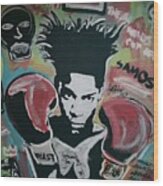 King Basquiat Wood Print