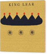 King Lear Minimalsim Art Book Cover Wood Print