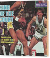 King Of The Court Kareem Leads Los Angeles To The Nba Sports Illustrated Cover Wood Print