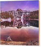 Kinney Reservoir Sunset Wood Print