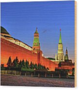Kremlin And Red Square Wood Print